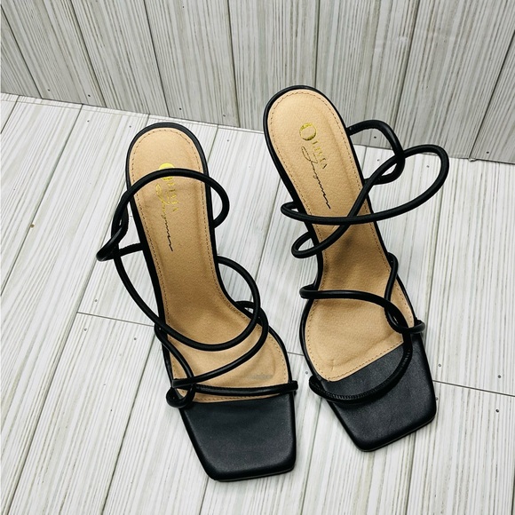 690-Olivia Ferragamo Women's Shoe Square Toe Strap Slingback Strappy Open Toe - Picture 6 of 8